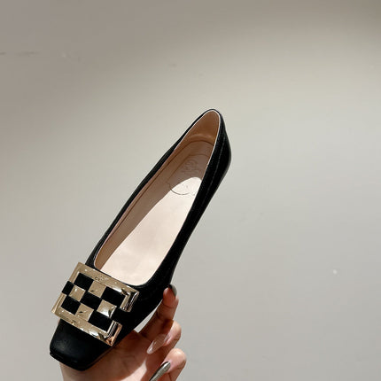 TROMPETTE BALLERINAS IN BLACK SHINY CALFSKIN