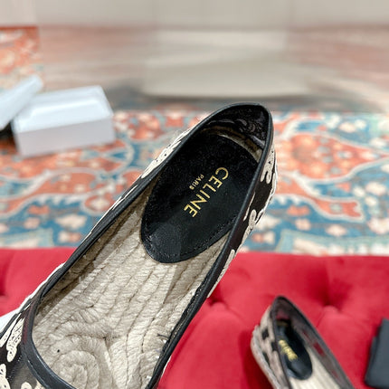 ESPADRILLES IN BLACK MIX BEIGE MESH