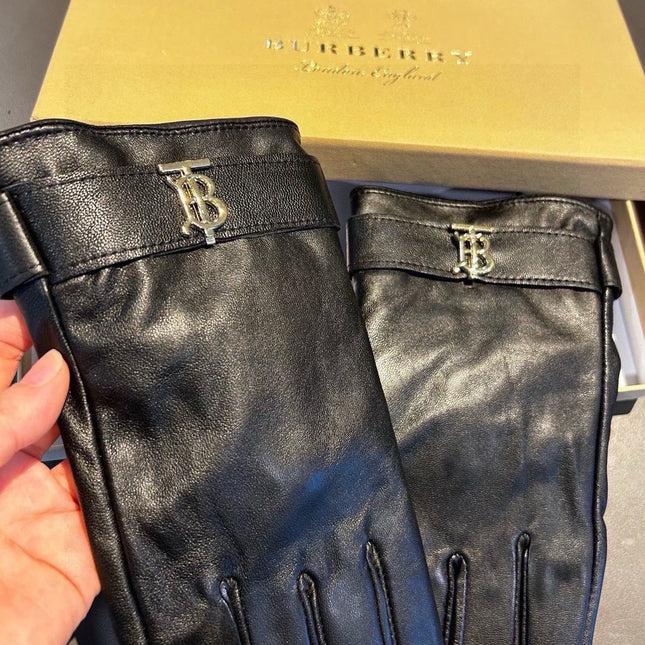 GLOVES IN BLACK LAMBSKIN WITH FLEECE LINING 440499