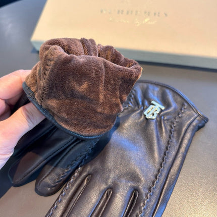 GLOVES IN UMBER BROWN LAMBSKIN 453593