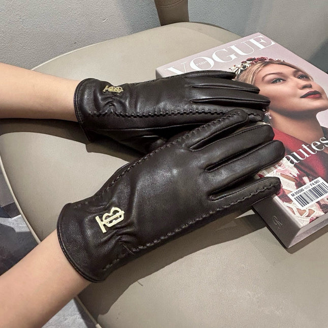 GLOVES IN UMBER BROWN LAMBSKIN 453593