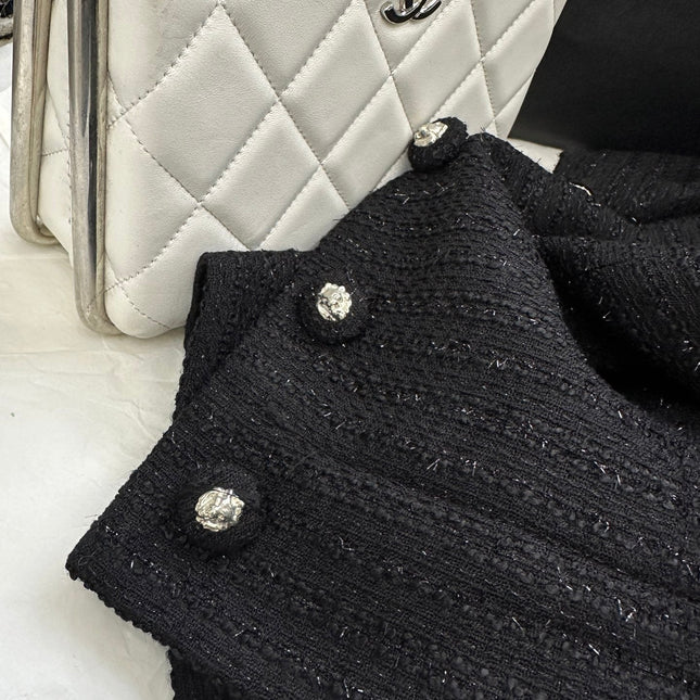 CC Short Lace Jacket Black Wool