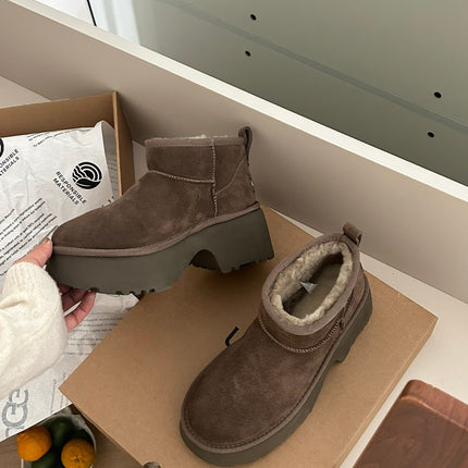 CLASSIC ULTRA MINI PLATFORM IN HICKORY BROWN SUEDE