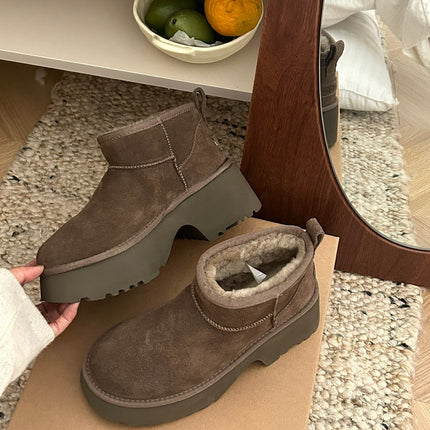CLASSIC ULTRA MINI PLATFORM IN HICKORY BROWN SUEDE