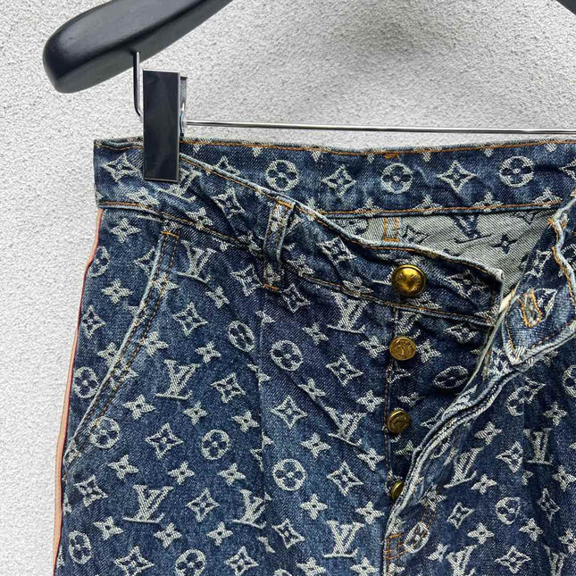 LV Monogram Denim Tailored Pants