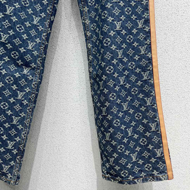 LV Monogram Denim Tailored Pants