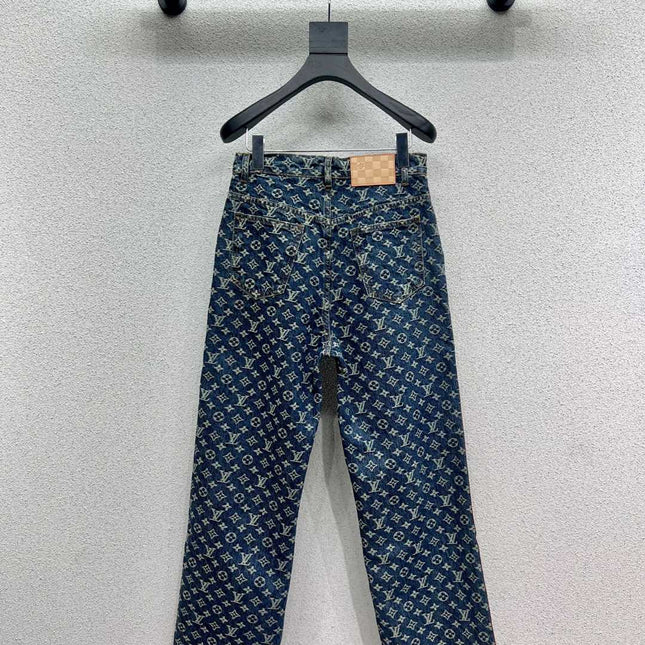 LV Monogram Denim Tailored Pants