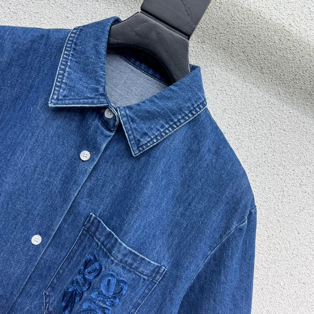 LOEWE SHORT-SLEEVE DENIM SHIRT 269343