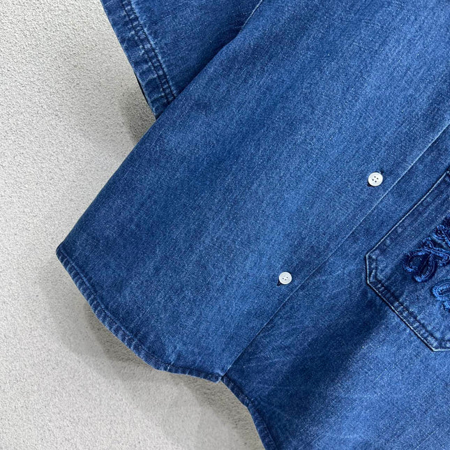 LOEWE SHORT-SLEEVE DENIM SHIRT 269343