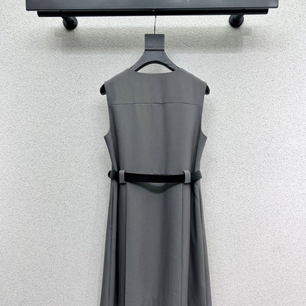 MIUMIU SLEEVELESS DRESS WITH BELT STYLE 64