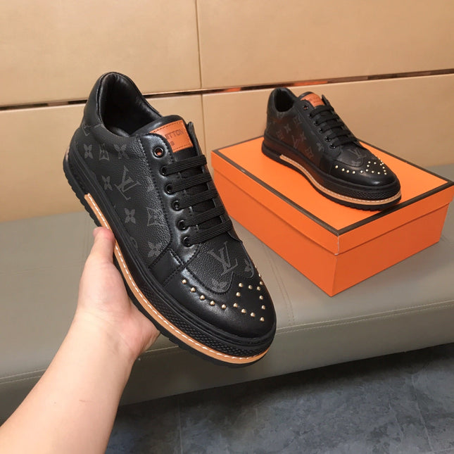 LV TRAINER IN BLACK MONOGRAM CALFSKIN