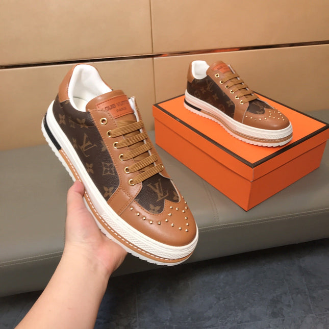 LV TRAINER IN BROWN MONOGRAM CALFSKIN