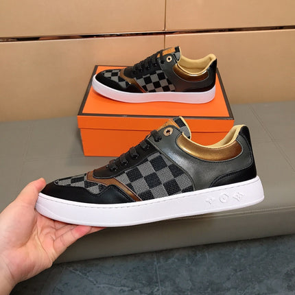 LV TRAINER BLACK CALFSKIN AND DAMIER CANVAS