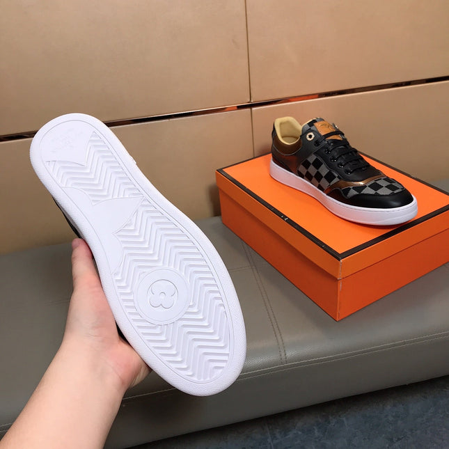 LV TRAINER BLACK CALFSKIN AND DAMIER CANVAS