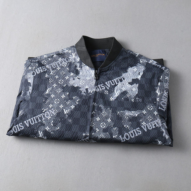 LV NAVY BLUE MONOGRAM AND DAMIER JACKET 239046