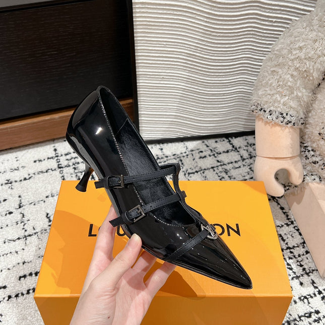 HIGH HEEL 4 CM PUMP IN BLACK CALFSKIN