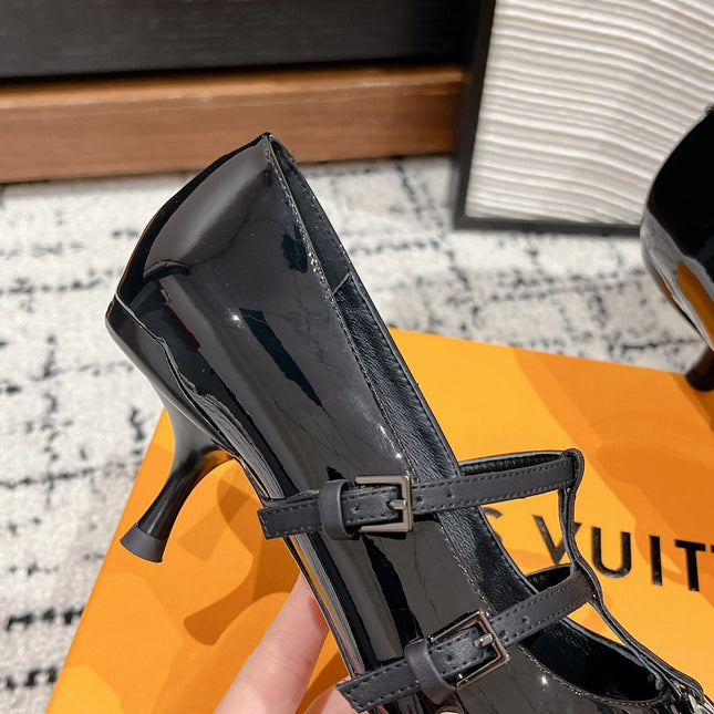 HIGH HEEL 4 CM PUMP IN BLACK CALFSKIN