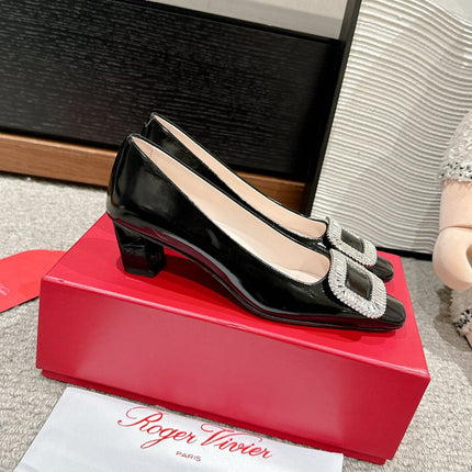 BELLE VIVIER PUMPS IN BLACK PATENT CALFSKIN
