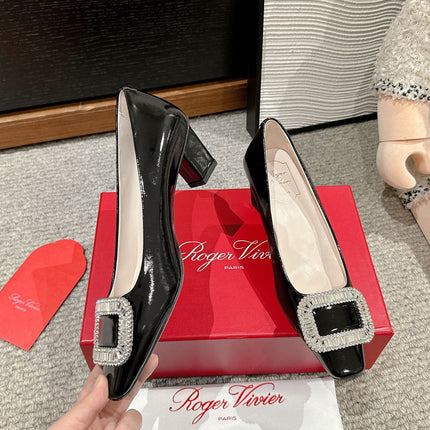 BELLE VIVIER PUMPS IN BLACK PATENT CALFSKIN
