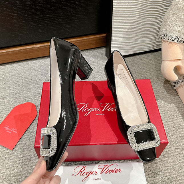 BELLE VIVIER PUMPS IN BLACK PATENT CALFSKIN
