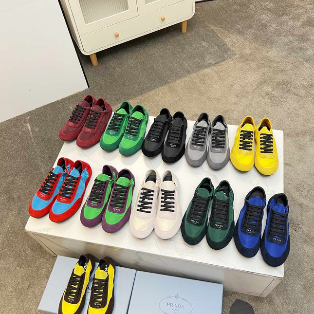 COLLAPSE SNEAKERS IN BLACK SUEDE AND FOREST GREEN NYLON