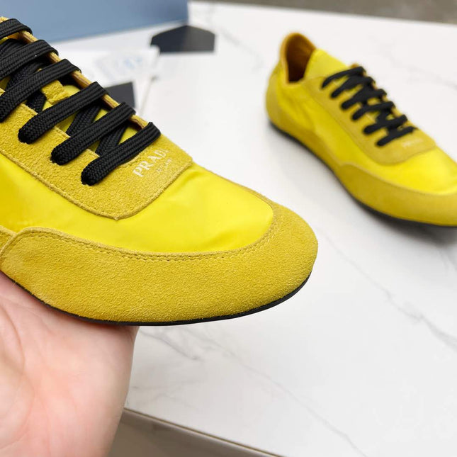 COLLAPSE SNEAKERS IN YELLOW SUEDE AND NYLON