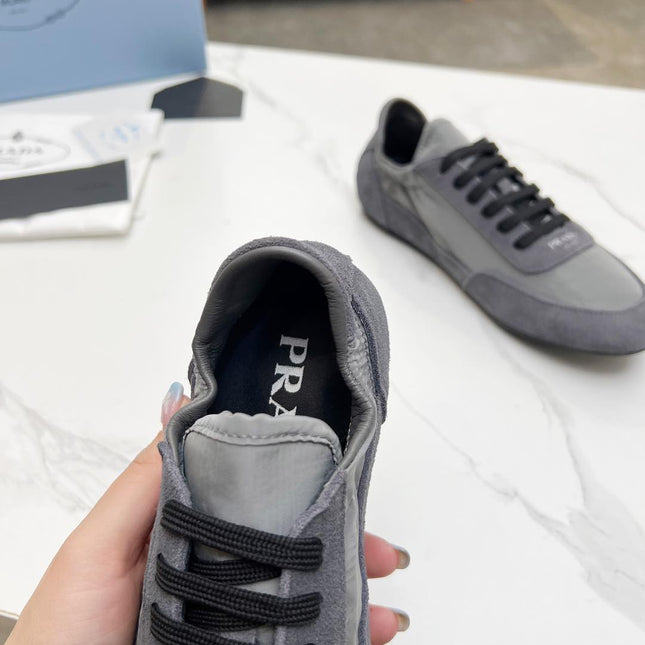 COLLAPSE SNEAKERS IN GRAY SUEDE AND NYLON