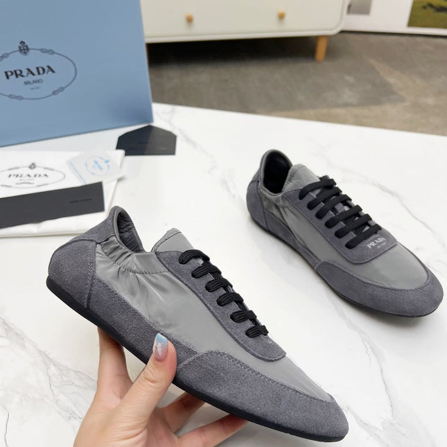 COLLAPSE SNEAKERS IN GRAY SUEDE AND NYLON