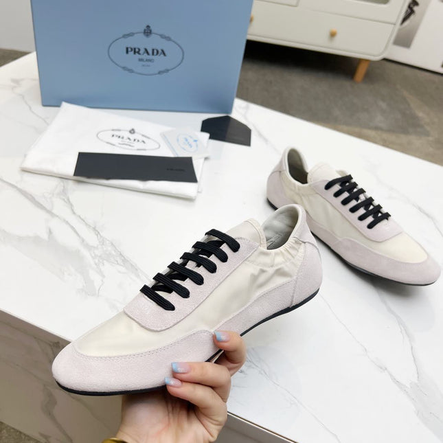 COLLAPSE SNEAKERS IN BEIGE SUEDE AND NYLON