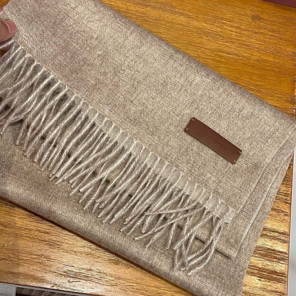 SCARF 180 CM IN TAN BEIGE CASHMERE 396478