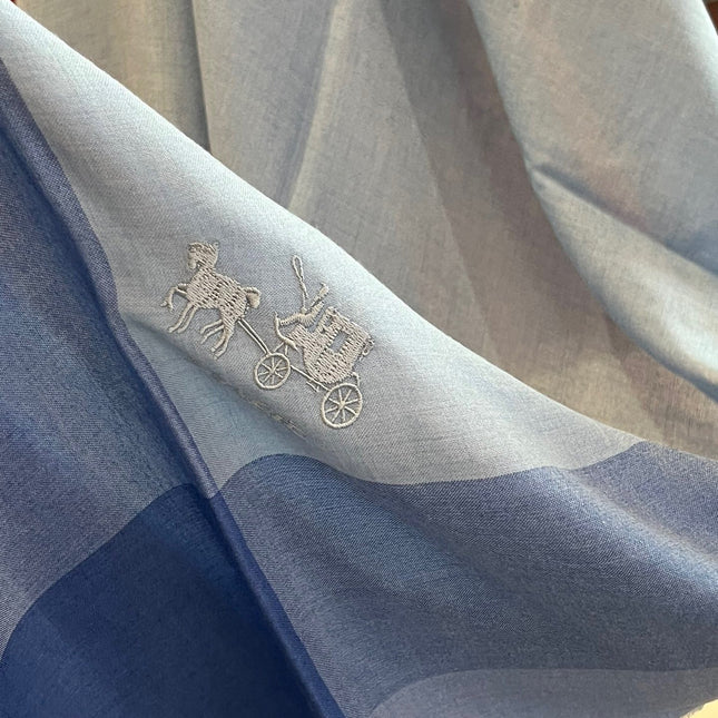 SQUAR SCARF 153 CM IN AZURE BLUE CASHMERE 413790