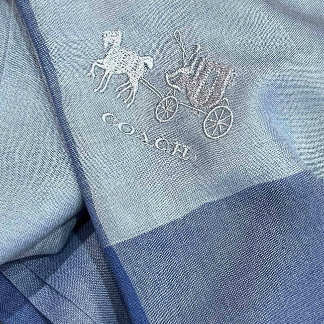 SQUAR SCARF 153 CM IN AZURE BLUE CASHMERE 413790