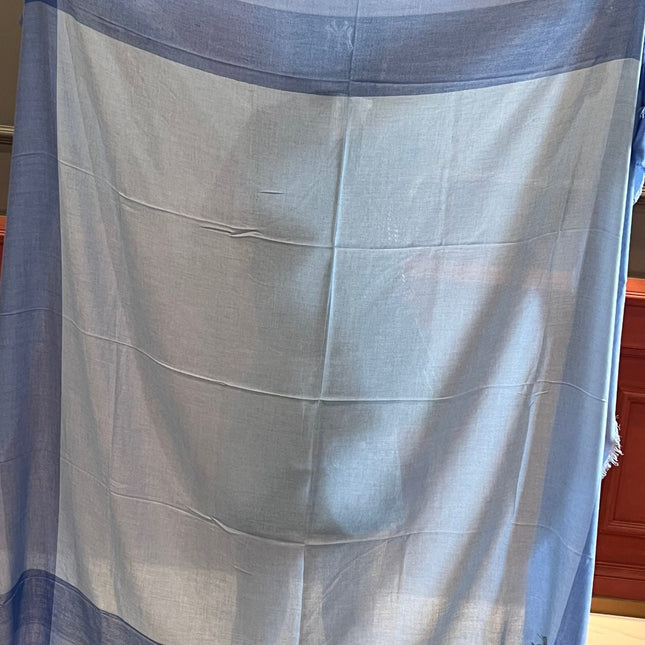 SQUAR SCARF 153 CM IN AZURE BLUE CASHMERE 413790
