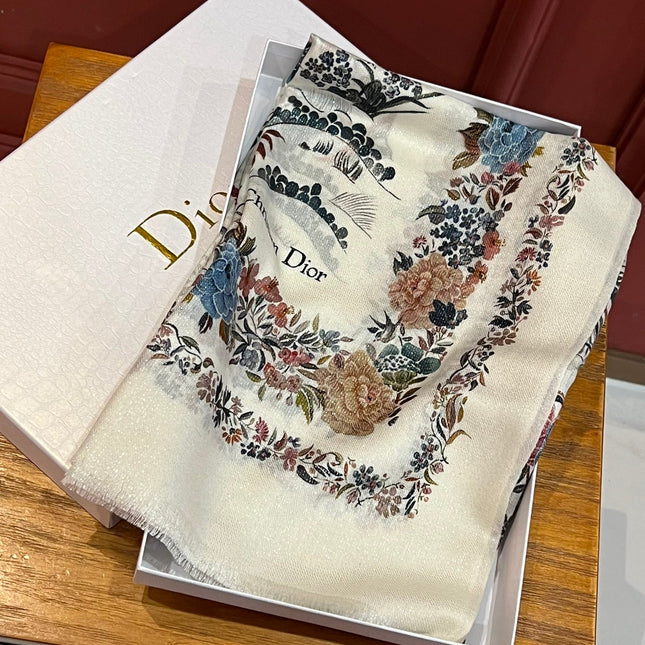 SCARF 200 CM IN WHITE MIX COLORFUL CASHMERE 413823