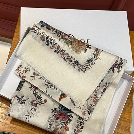 SCARF 200 CM IN WHITE MIX COLORFUL CASHMERE 413823