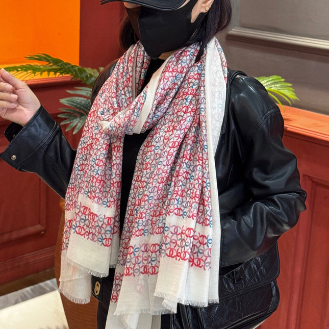 CHANEL 25S SCARF 200 IN CASHMERE 728978