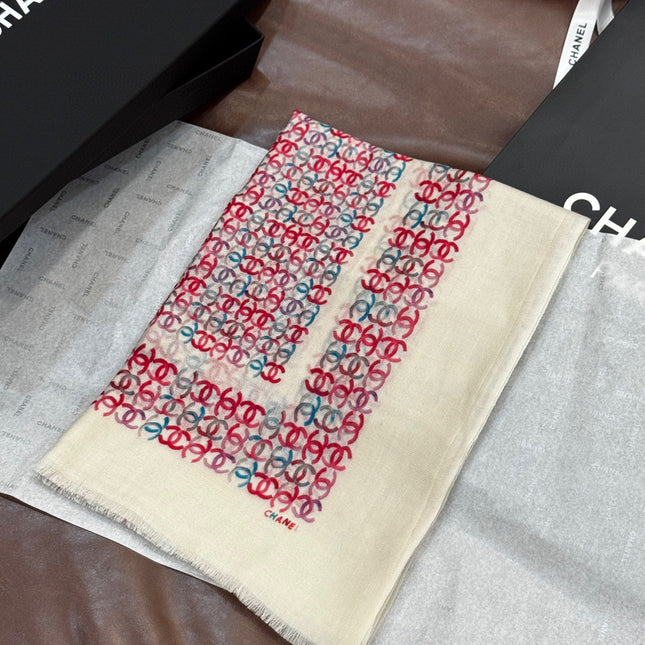 CHANEL 25S SCARF 200 IN CASHMERE 728978
