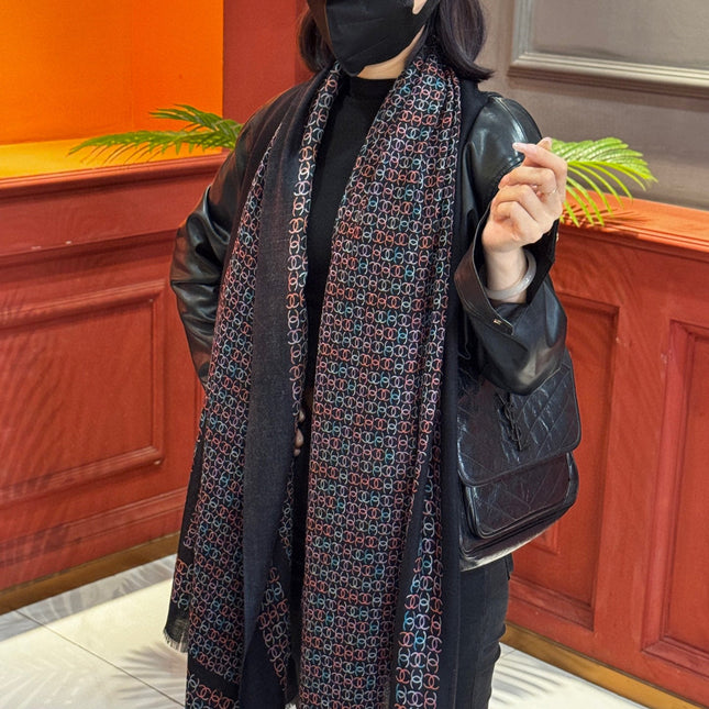CHANEL 25S SCARF 200 IN CASHMERE 728979