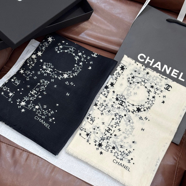 CHANEL 25S SCARF 200 IN CASHMERE 728986