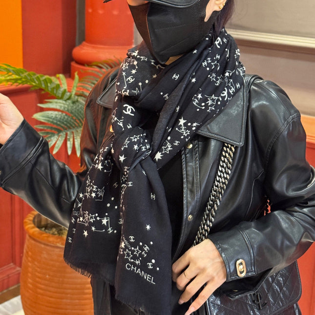 CHANEL 25S SCARF 200 IN CASHMERE 728986