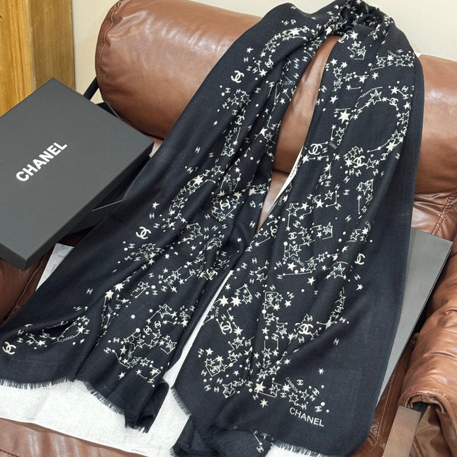 CHANEL 25S SCARF 200 IN CASHMERE 728986