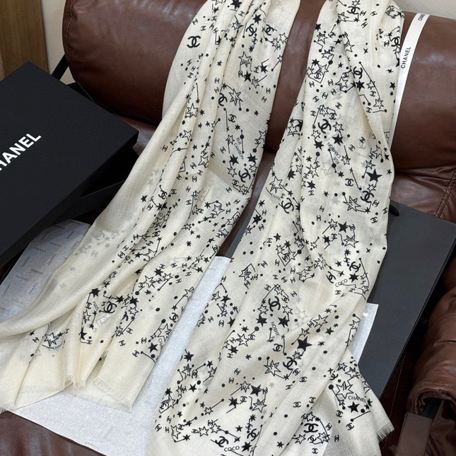 CHANEL 25S SCARF 200 IN CASHMERE 728987