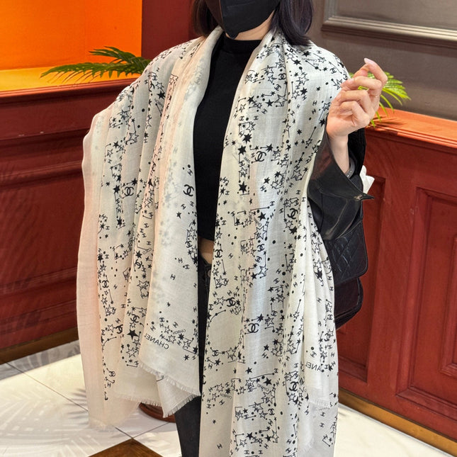 CHANEL 25S SCARF 200 IN CASHMERE 728987