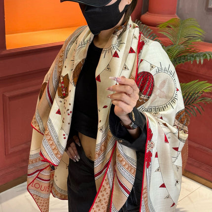 LV SCARF 140 CM IN SILK 730621