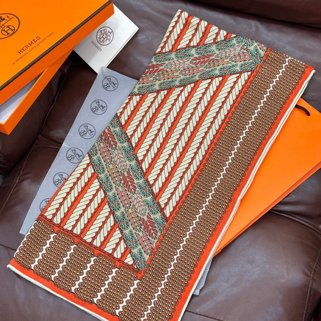 HERMES 25S SCARF 140 IN SILK TWILL 733918