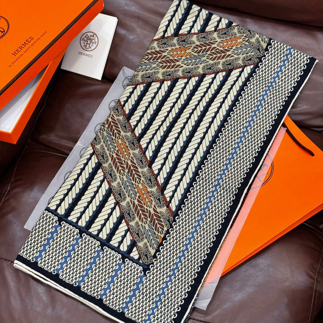HERMES 25S SCARF 140 IN SILK TWILL 733917