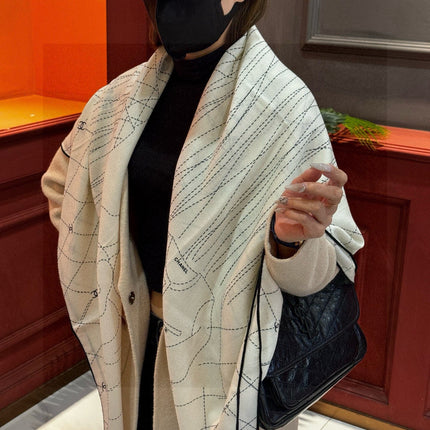 CHANEL 25S SCARF 140 IN SILK 735801