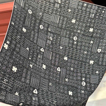 CHANEL 25S SCARF 110 IN CASHMERE SILK 738477