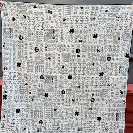 CHANEL 25S SCARF 110 IN CASHMERE SILK 738478