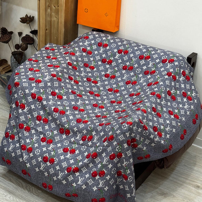 LV SCARF 140 CM IN SILK-CASHMERE BLEND 737270